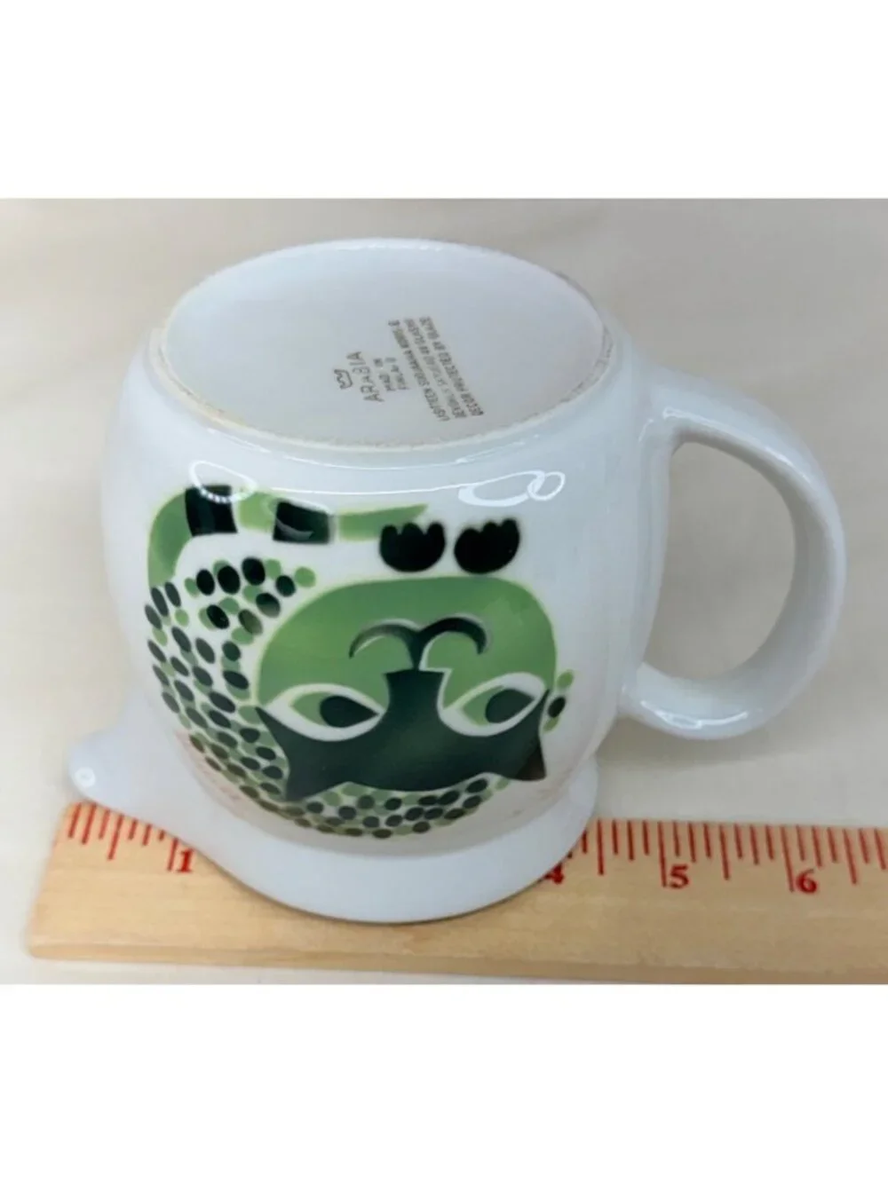 Arabia Finland Green Spotted Kissa Cat Kaj Franck Gunvor Olin Gronqvist Pitcher